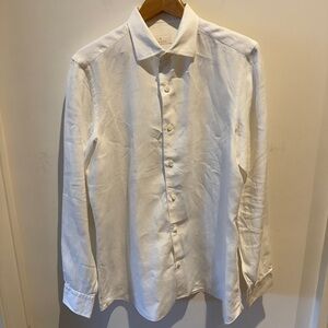 SOCAPRI White Button Down Long Sleeve shirt Size Large